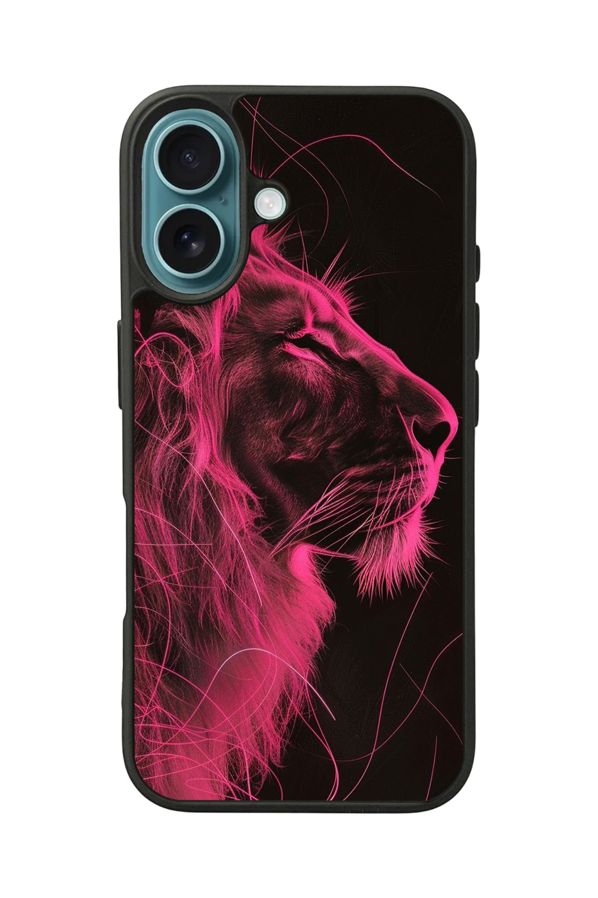 iPhone 16 Plus Uyumlu Aslan Tasarımlı Glossy Premium Kılıf