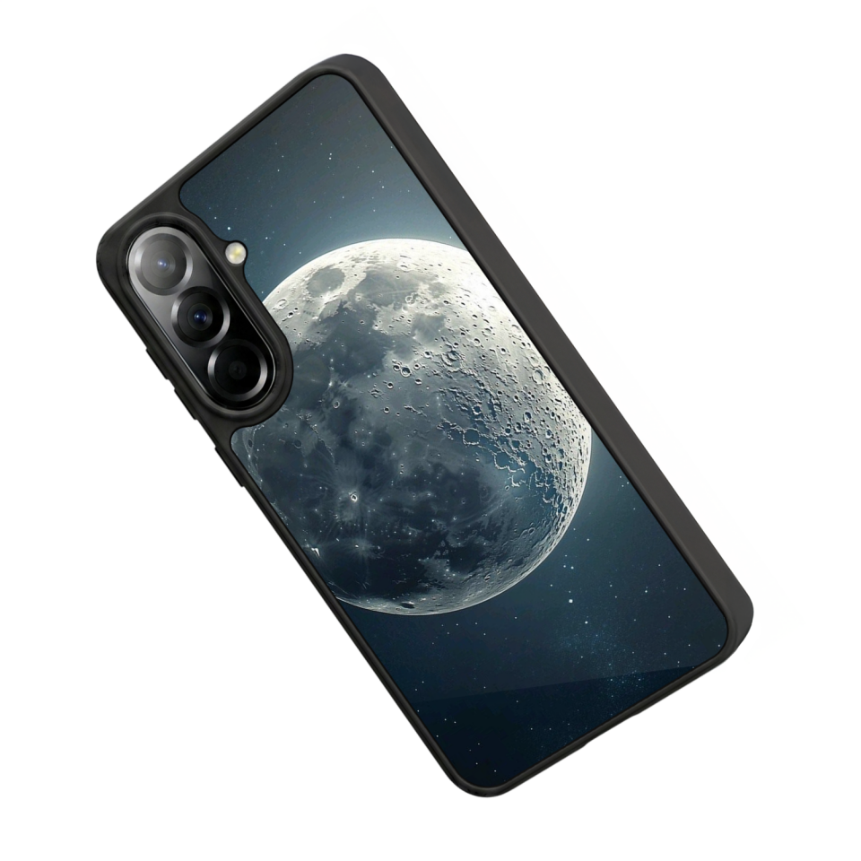 Samsung Galaxy A57 Uyumlu Ay Tasarımlı Glossy Premium Kılıf