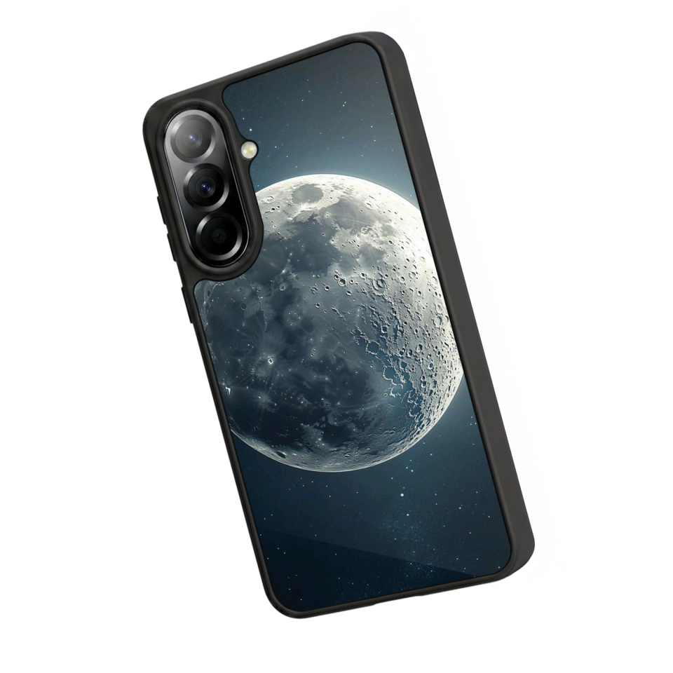 Samsung Galaxy A57 Uyumlu Ay Tasarımlı Glossy Premium Kılıf