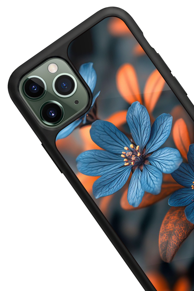 iPhone 11 Pro Uyumlu Cicek Tasarımlı Glossy Premium Kılıf