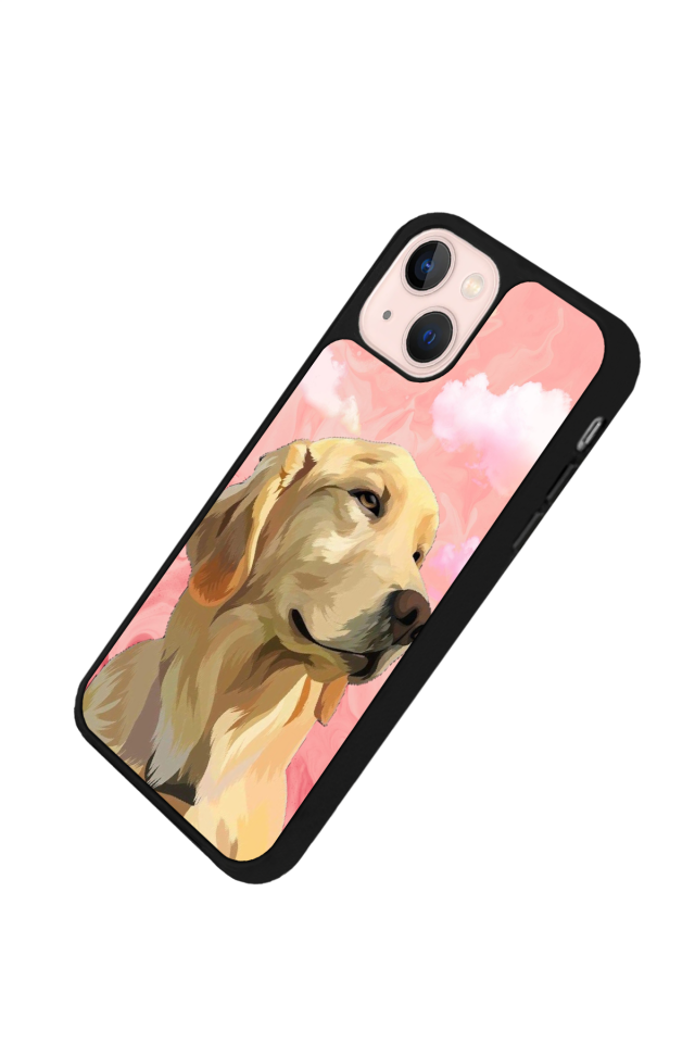 iPhone 14 Plus Uyumlu Golden Kopek Tasarımlı Glossy Premium Kılıf