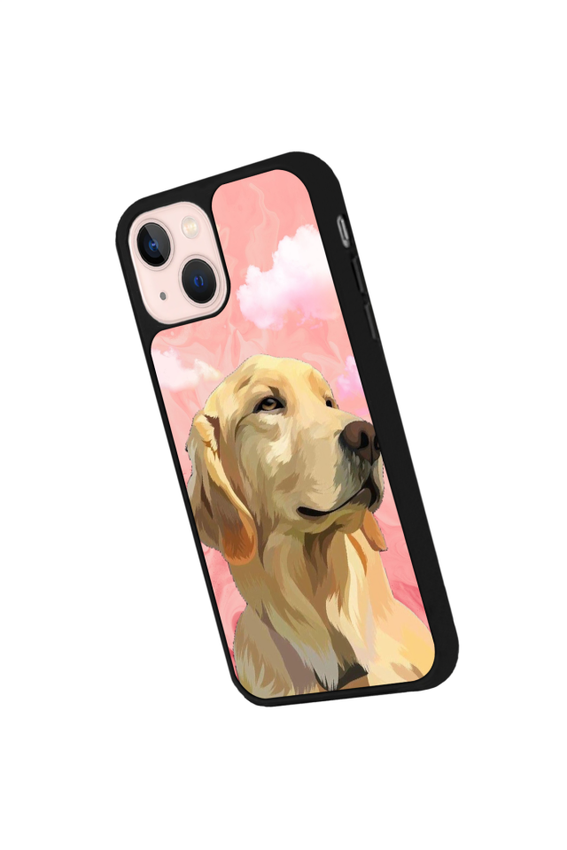 iPhone 14 Plus Uyumlu Golden Kopek Tasarımlı Glossy Premium Kılıf