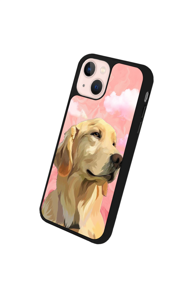 iPhone 14 Plus Uyumlu Golden Kopek Tasarımlı Glossy Premium Kılıf