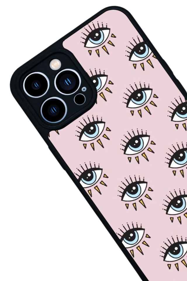 iPhone 12 Pro Max Uyumlu Göz Tasarımlı Glossy Premium Kılıf