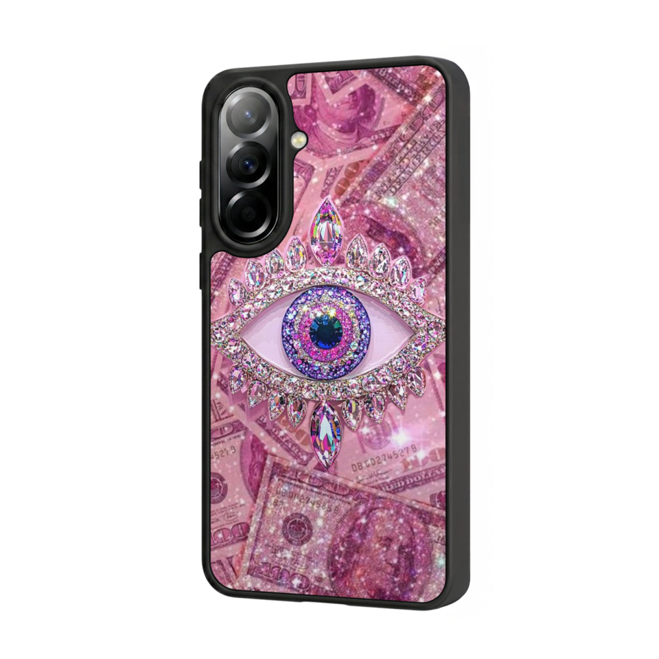 Samsung Galaxy A57 Uyumlu Göz Tasarımlı Glossy Premium Kılıf