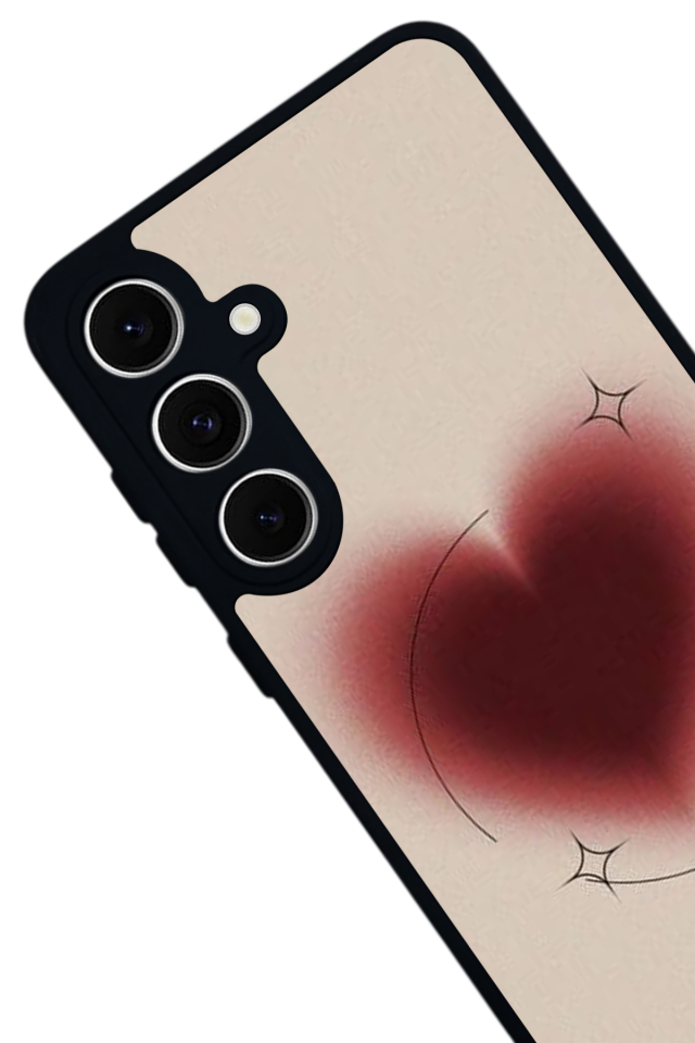 Samsung Galaxy S24 FE Uyumlu Kalp Love Tasarımlı Glossy Premium Kılıf