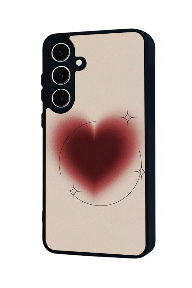 Samsung Galaxy S24 FE Uyumlu Kalp Love Tasarımlı Glossy Premium Kılıf
