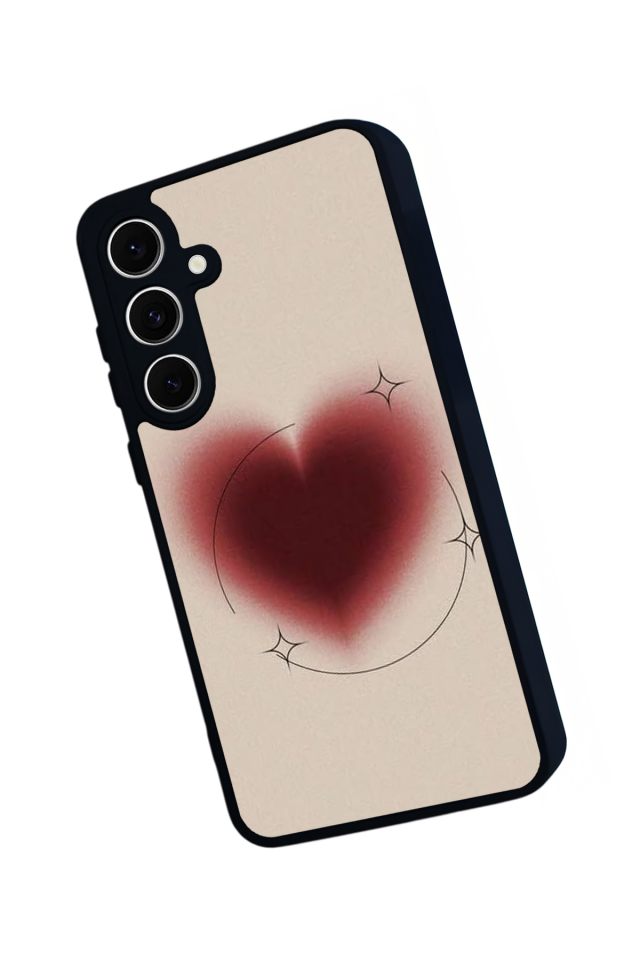Samsung Galaxy S24 FE Uyumlu Kalp Love Tasarımlı Glossy Premium Kılıf