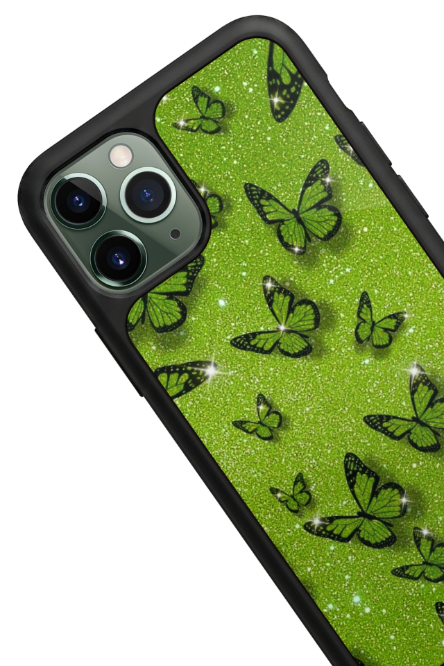 iPhone 11 Pro Max Uyumlu Kelebek Tasarımlı Glossy Premium Kılıf