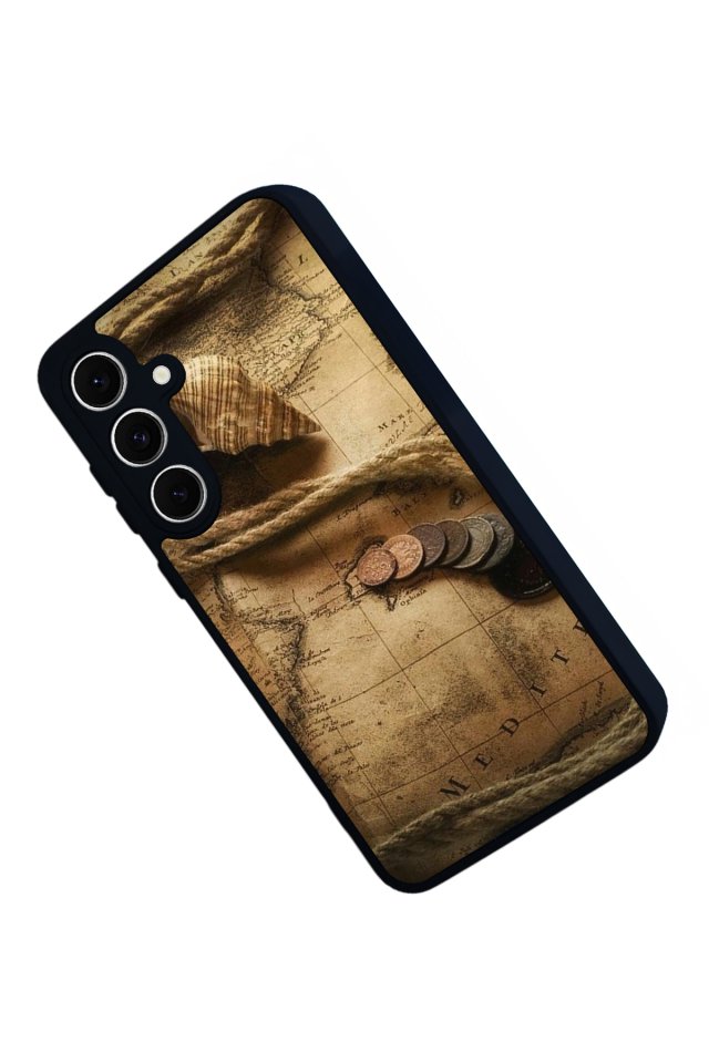 Samsung Galaxy A16 Uyumlu Pusula Tasarımlı Glossy Premium Kılıf