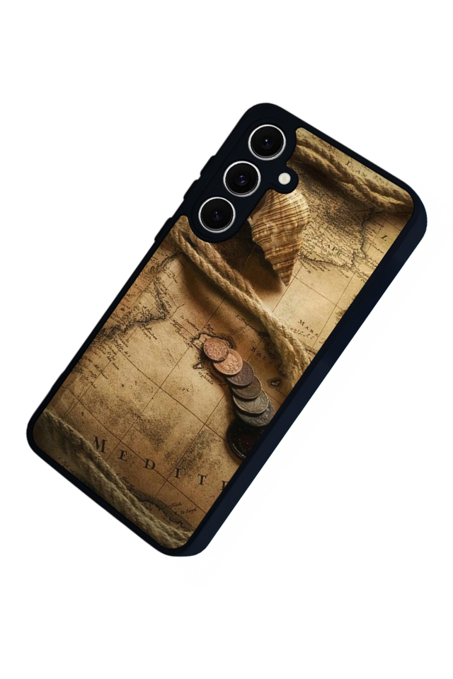 Samsung Galaxy A16 Uyumlu Pusula Tasarımlı Glossy Premium Kılıf
