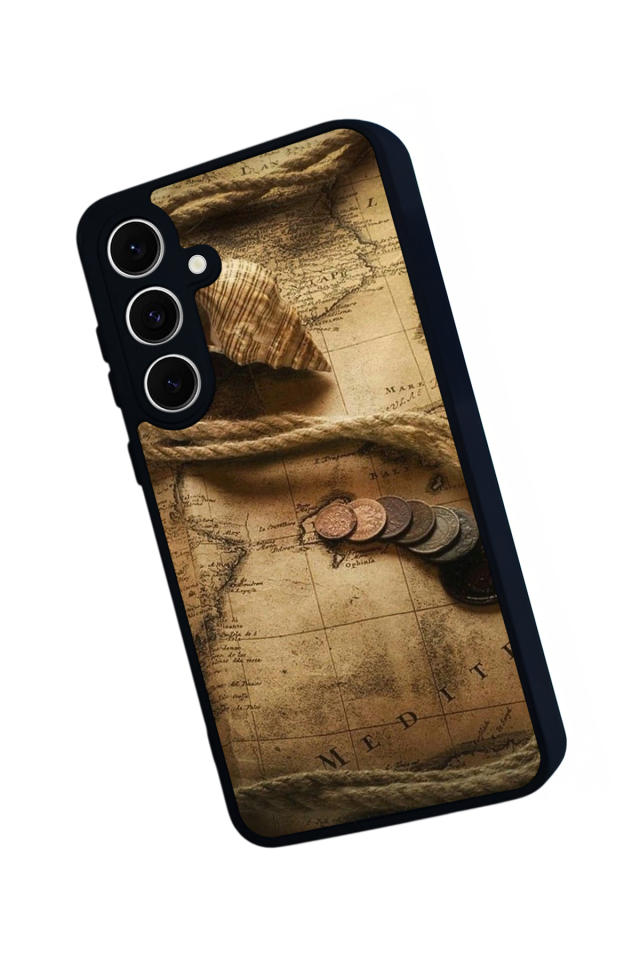 Samsung Galaxy A16 Uyumlu Pusula Tasarımlı Glossy Premium Kılıf