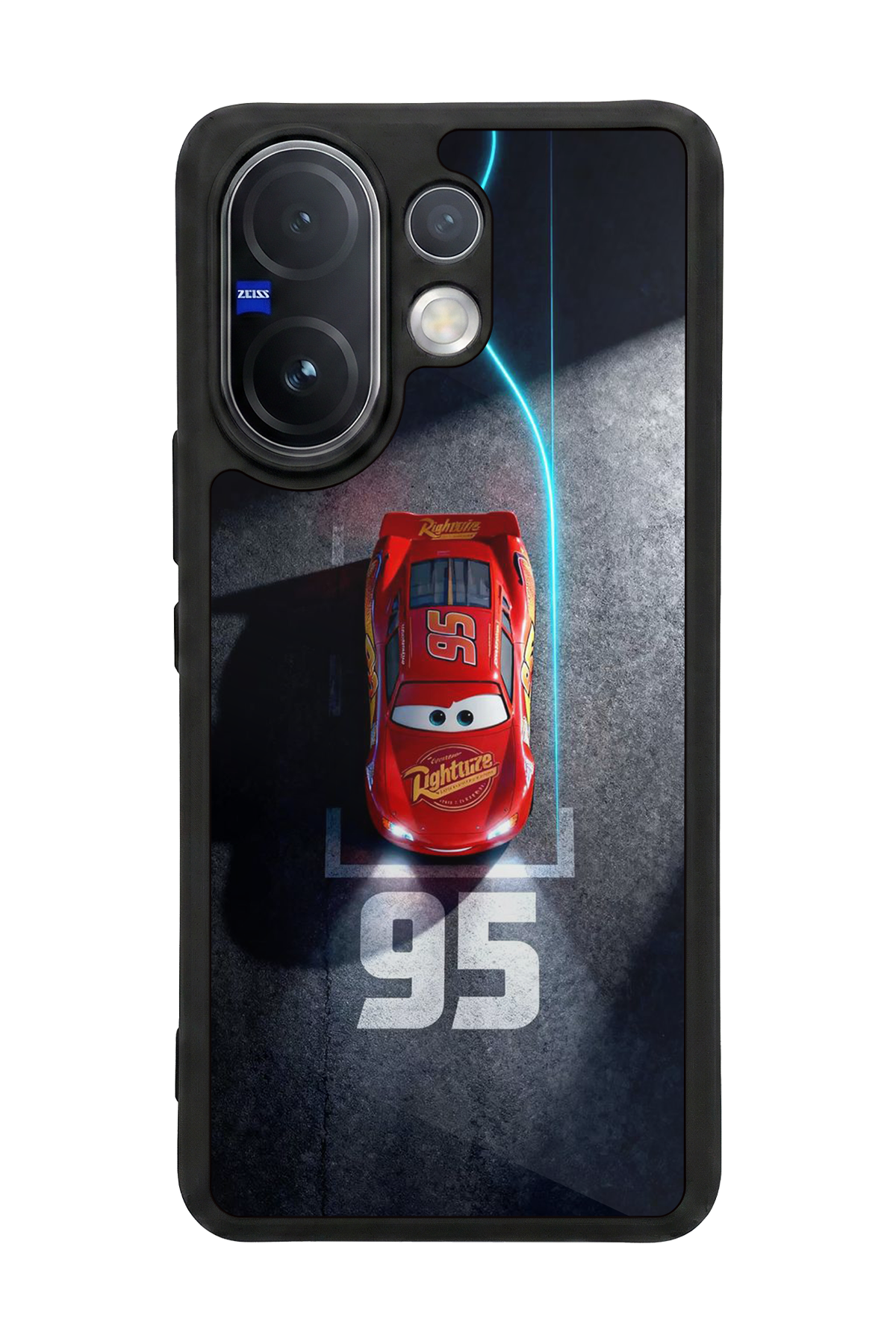Vivo V60 Uyumlu Şimsek McQueen Tasarımlı Glossy Premium Kılıf
