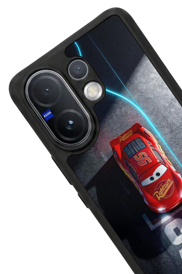 Vivo V60 Uyumlu Şimsek McQueen Tasarımlı Glossy Premium Kılıf