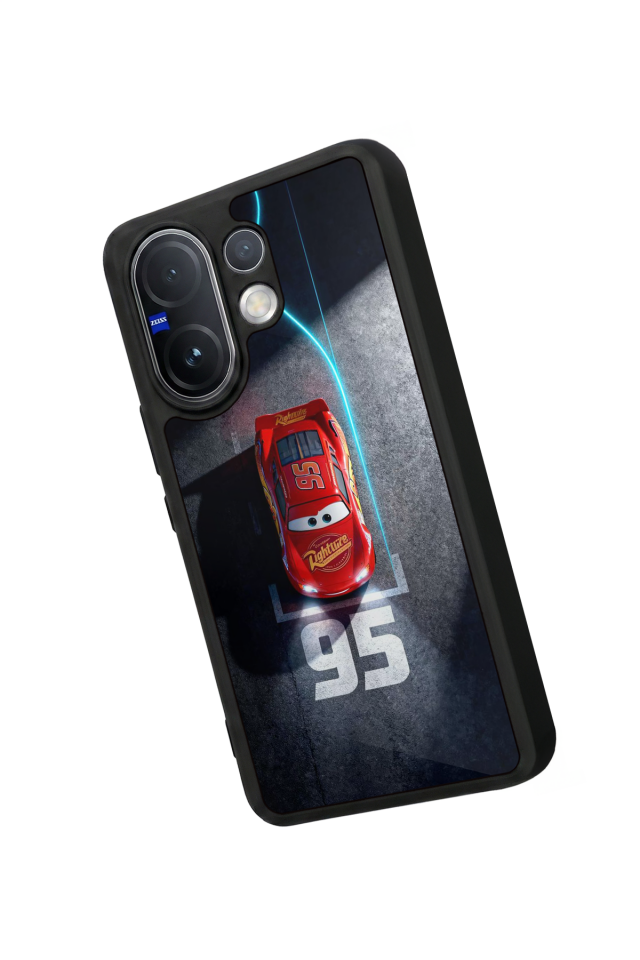 Vivo V60 Uyumlu Şimsek McQueen Tasarımlı Glossy Premium Kılıf