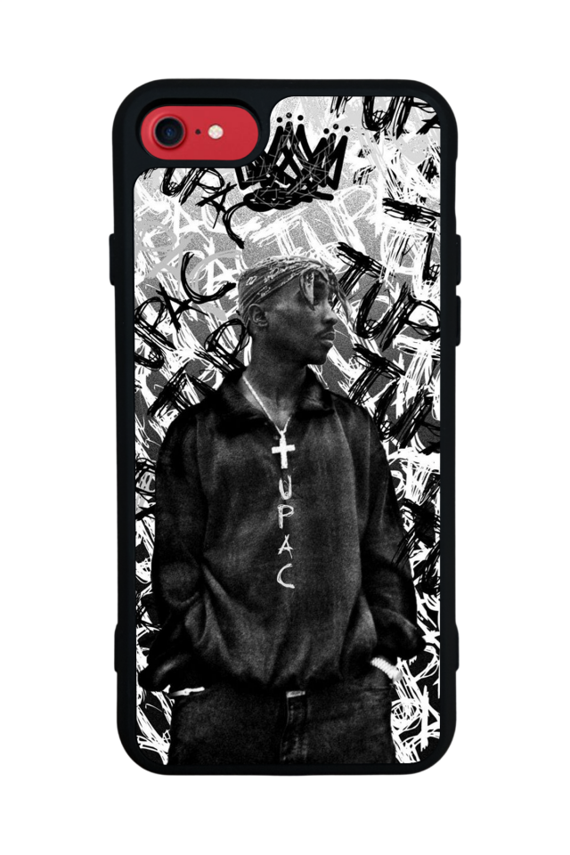 iPhone SE Uyumlu Tupac Tasarımlı Glossy Premium Kılıf
