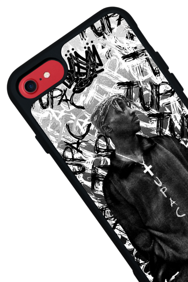 iPhone SE Uyumlu Tupac Tasarımlı Glossy Premium Kılıf