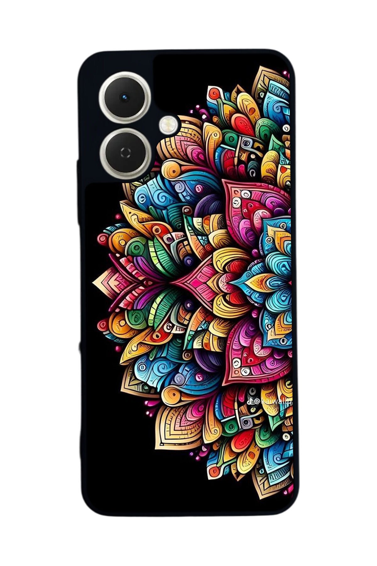 Tecno Spark GO 2 Uyumlu Mandala Tasarımlı Glossy Premium Kılıf
