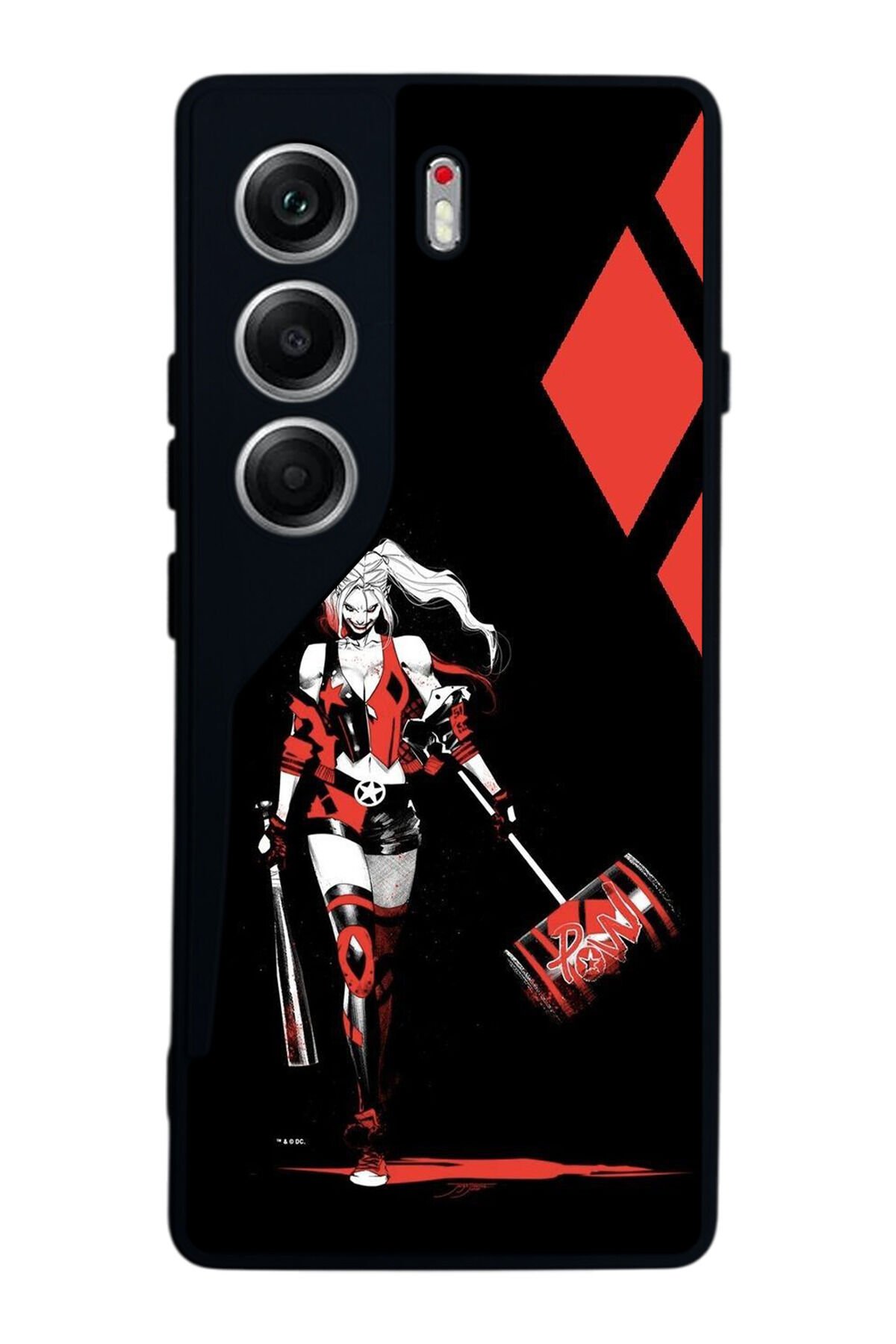 Tecno Camon 40 Uyumlu HarleyQueen Tasarımlı Glossy Premium Kılıf