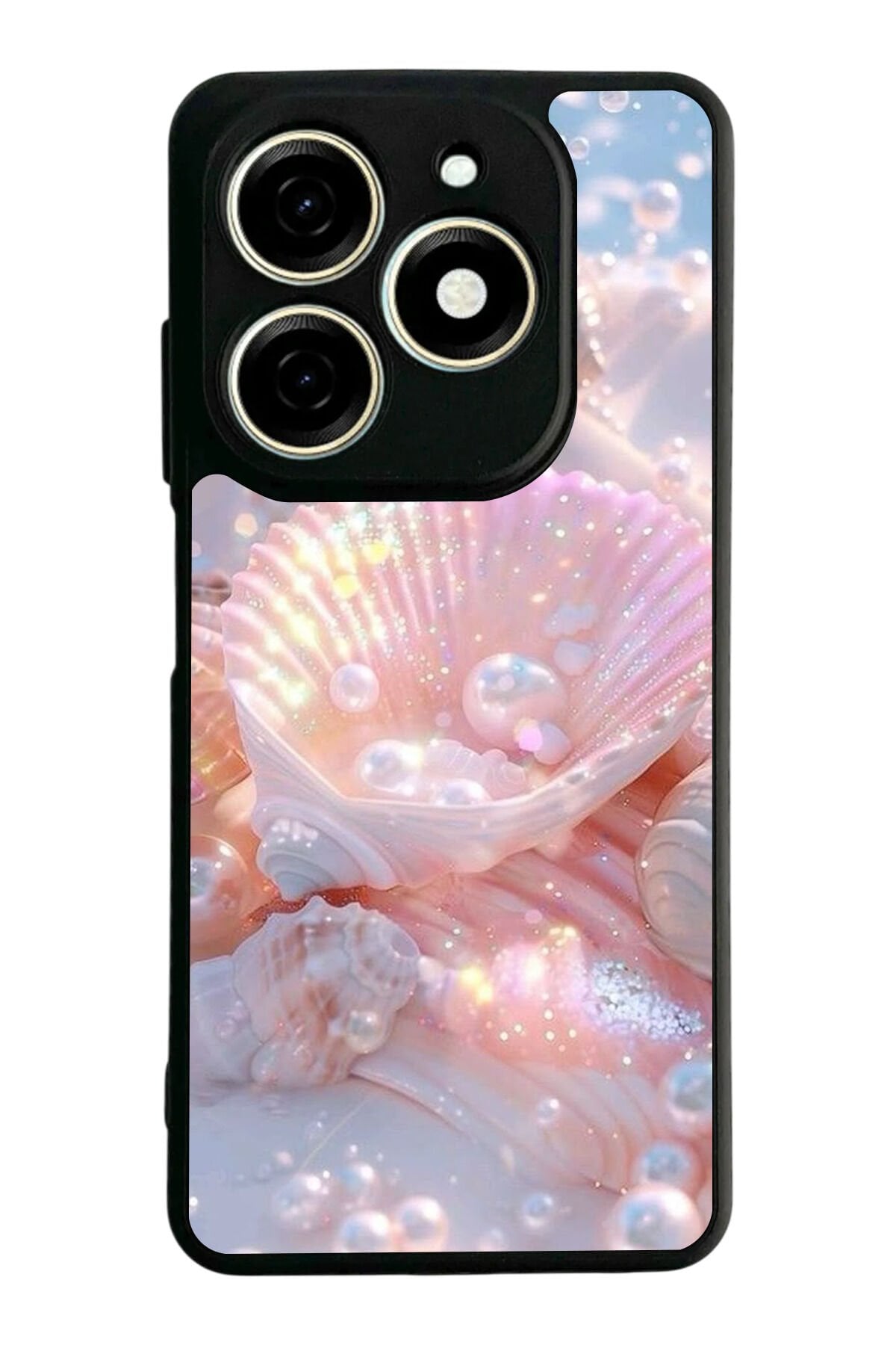 Tecno Spark 20/20C Uyumlu İnci Tasarımlı Glossy Premium Kılıf