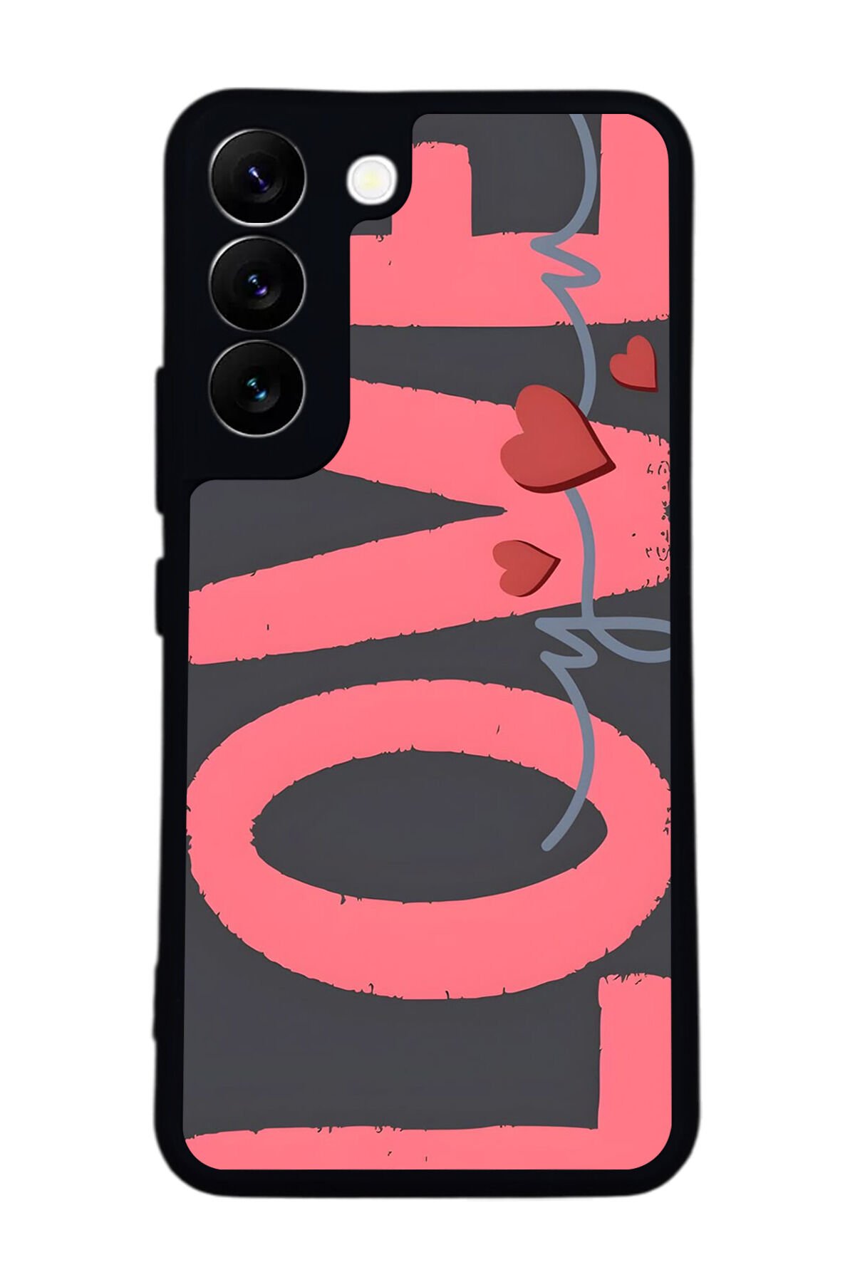Samsung Galaxy S22 Uyumlu Love Tasarımlı Glossy Premium Kılıf