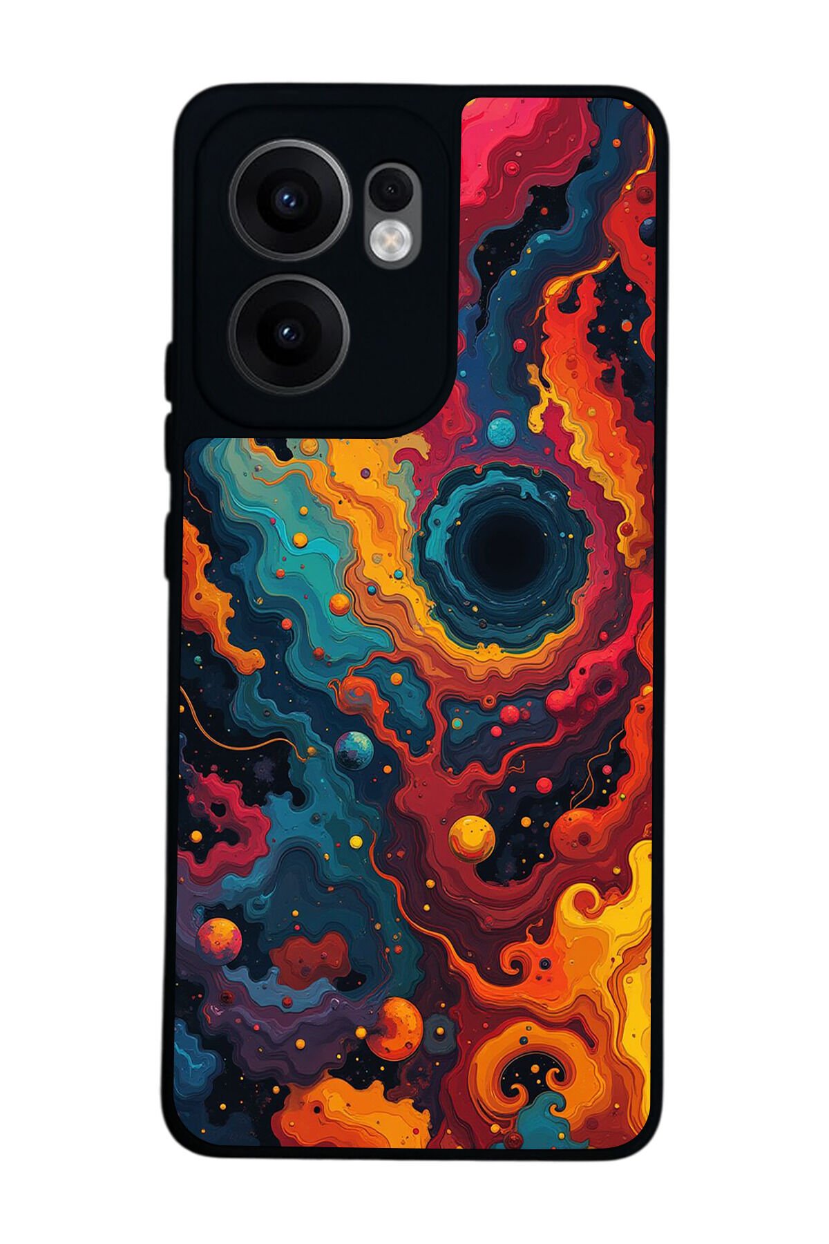Oppo Reno 13F Uyumlu Abstract Tasarımlı Glossy Premium Kılıf