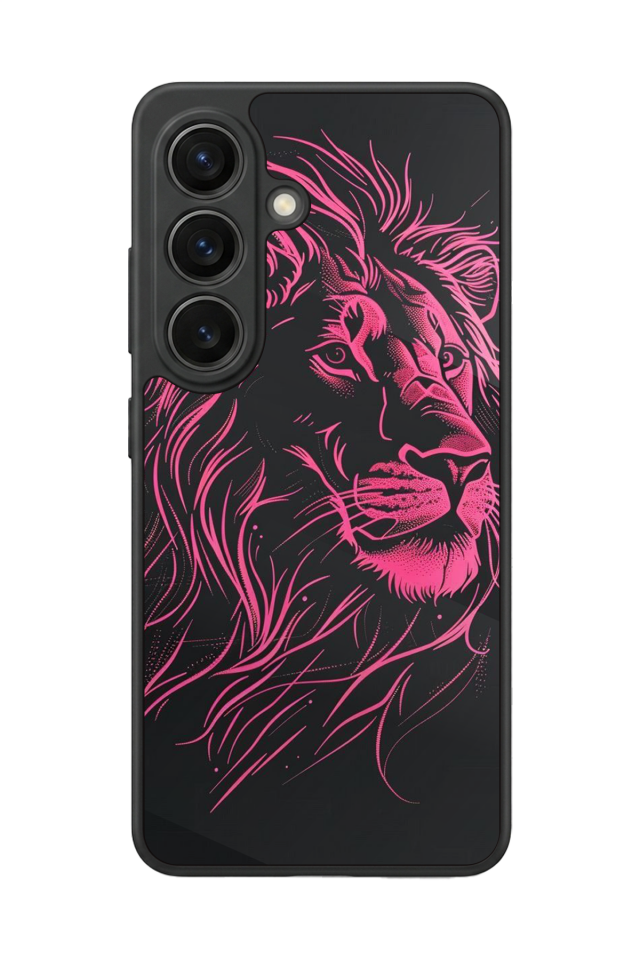 Samsung Galaxy S26 Uyumlu Aslan Tasarımlı Glossy Premium Kılıf