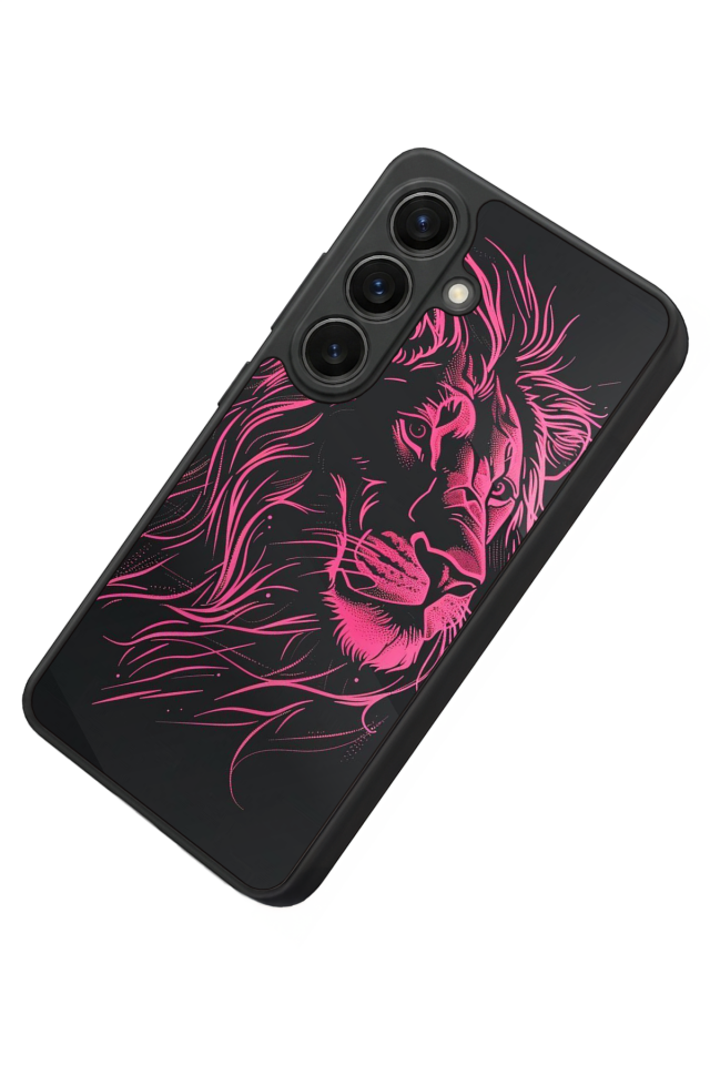 Samsung Galaxy S26 Uyumlu Aslan Tasarımlı Glossy Premium Kılıf