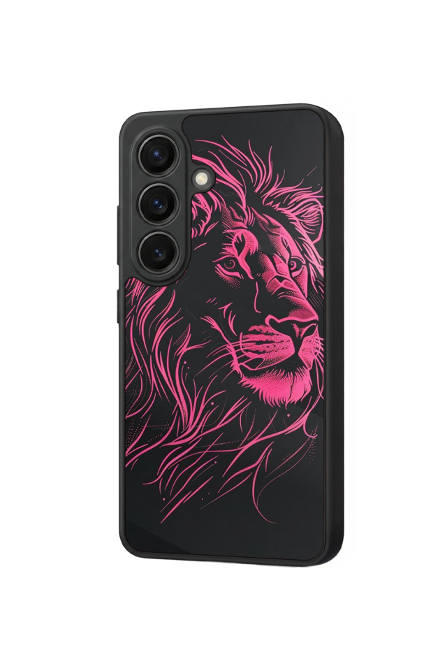 Samsung Galaxy S26 Uyumlu Aslan Tasarımlı Glossy Premium Kılıf