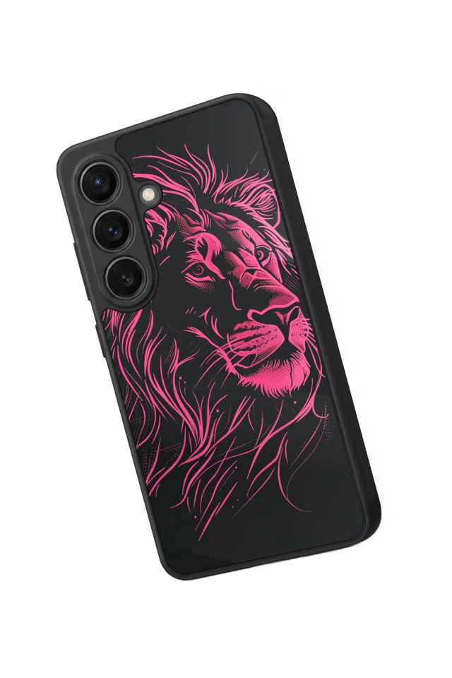 Samsung Galaxy S26 Uyumlu Aslan Tasarımlı Glossy Premium Kılıf