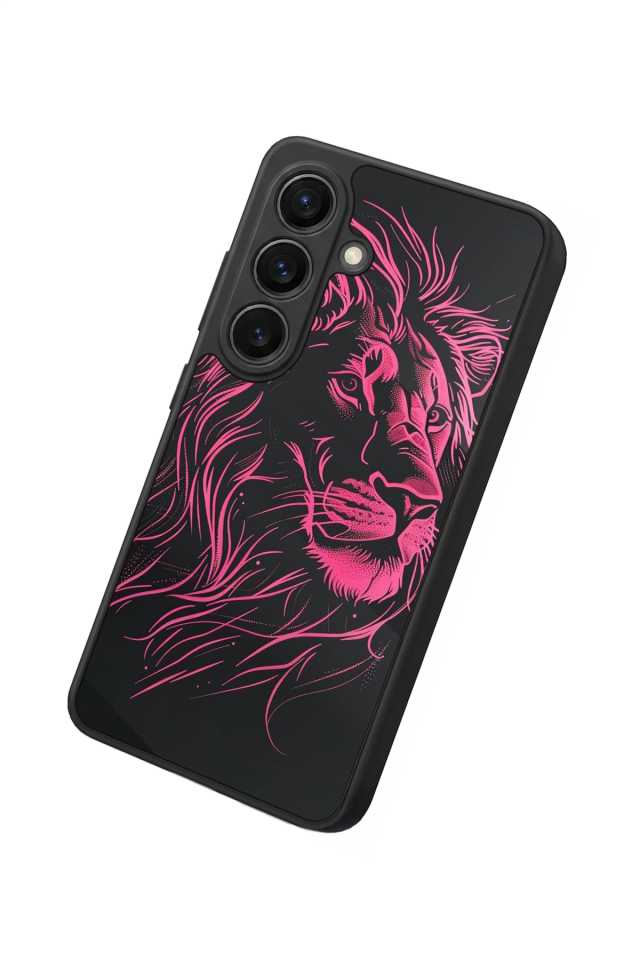Samsung Galaxy S26 Uyumlu Aslan Tasarımlı Glossy Premium Kılıf