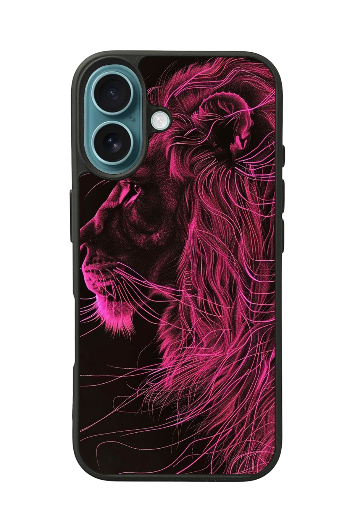 iPhone 16 Plus Uyumlu Aslan Tasarımlı Glossy Premium Kılıf