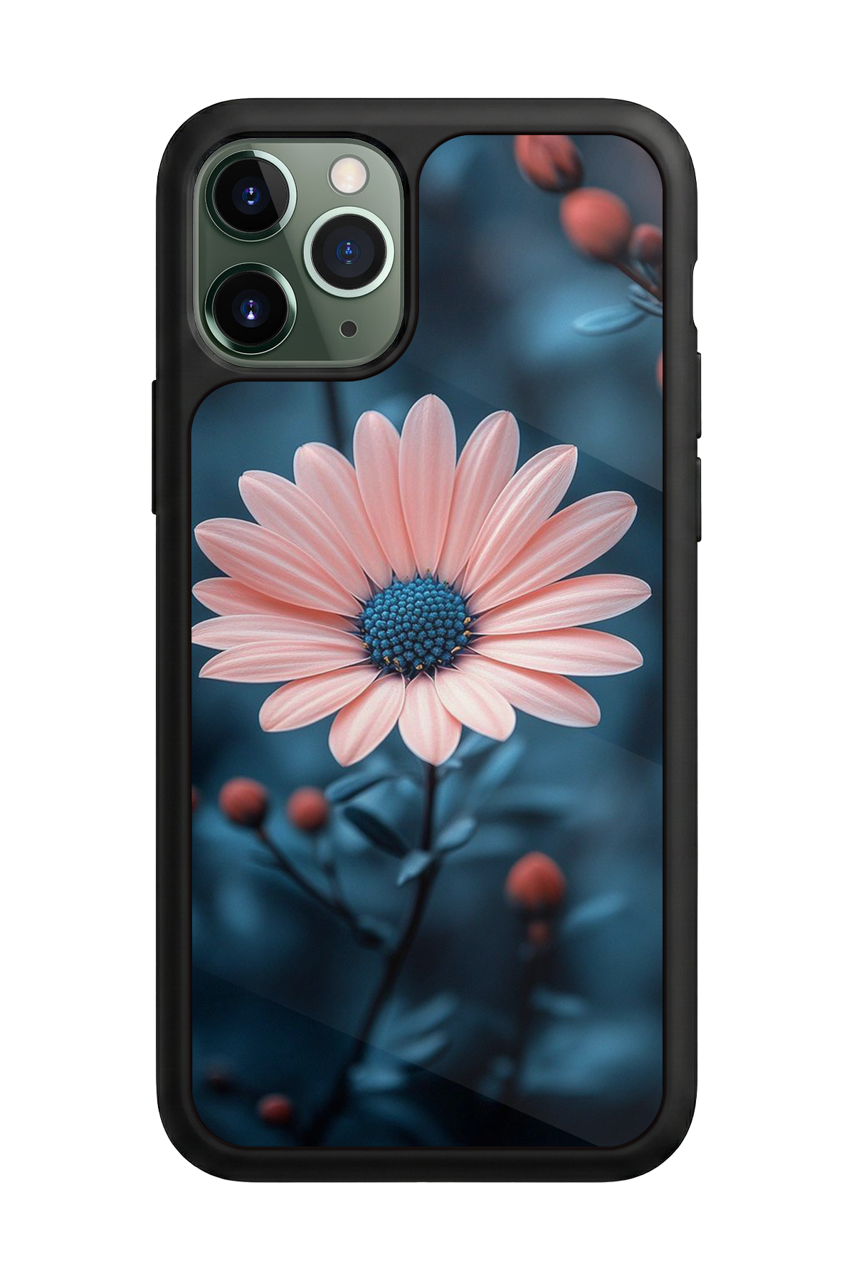 iPhone 11 Pro Uyumlu Cicek Tasarımlı Glossy Premium Kılıf