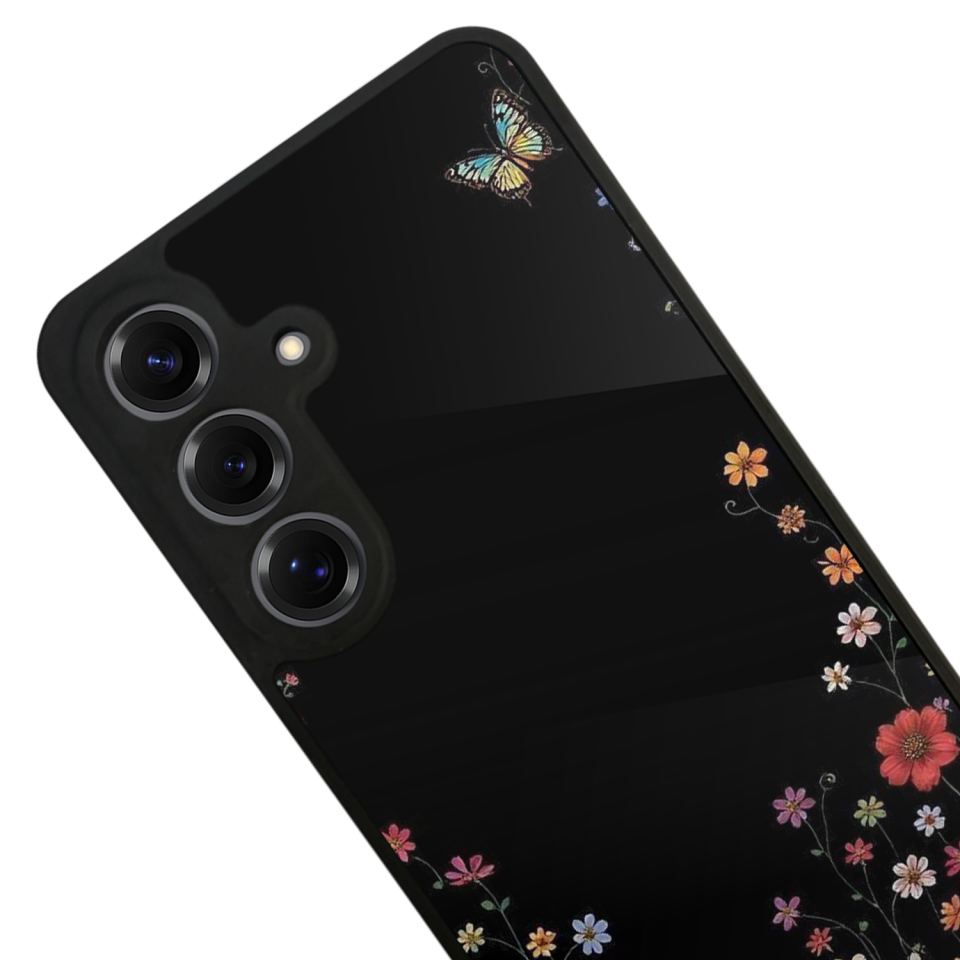 Samsung Galaxy S25 Uyumlu Floral Tasarımlı Glossy Premium Kılıf