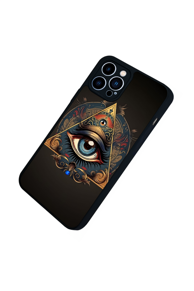 iPhone 12 Pro Max Uyumlu Göz Tasarımlı Glossy Premium Kılıf