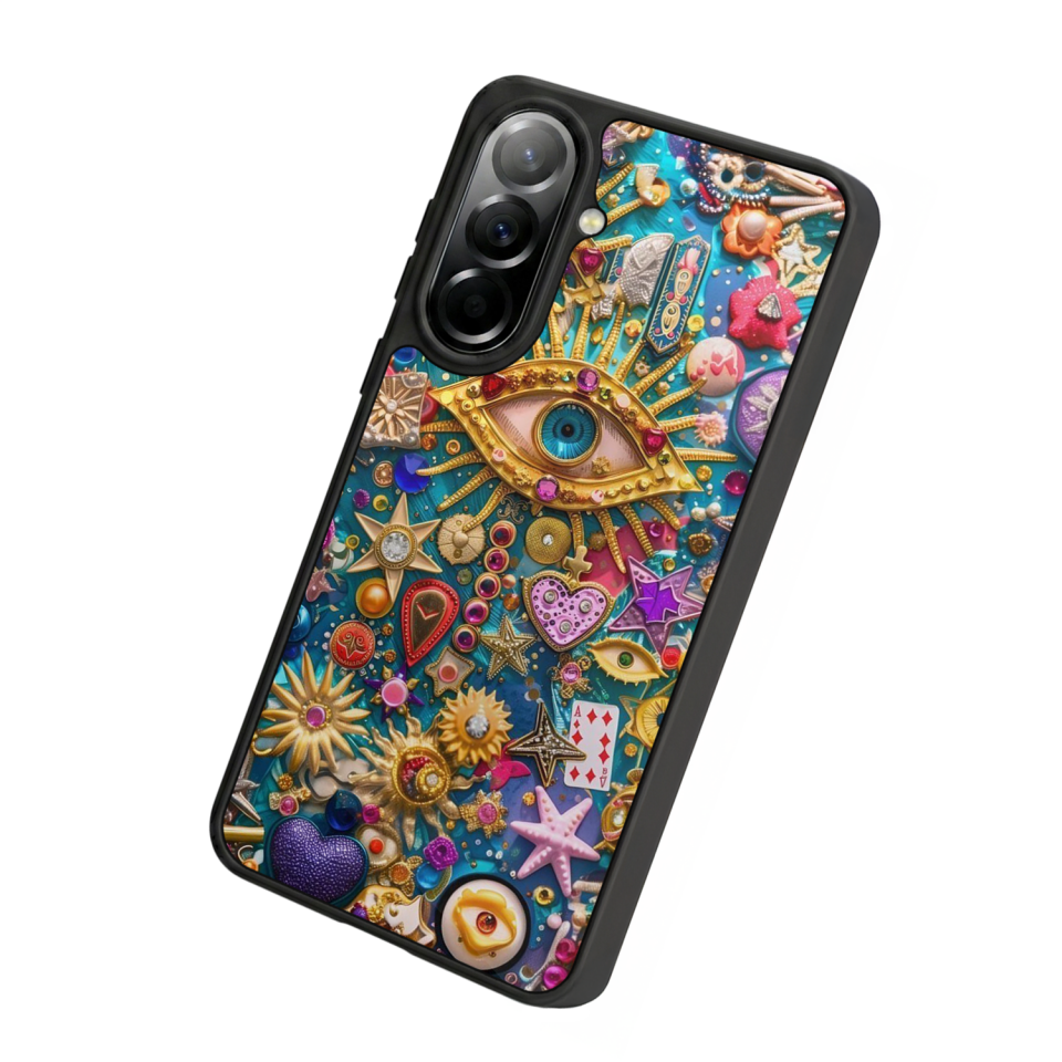 Samsung Galaxy A57 Uyumlu Göz Tasarımlı Glossy Premium Kılıf