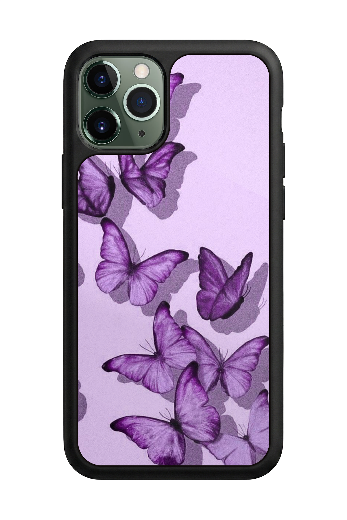 iPhone 11 Pro Max Uyumlu Kelebek Tasarımlı Glossy Premium Kılıf