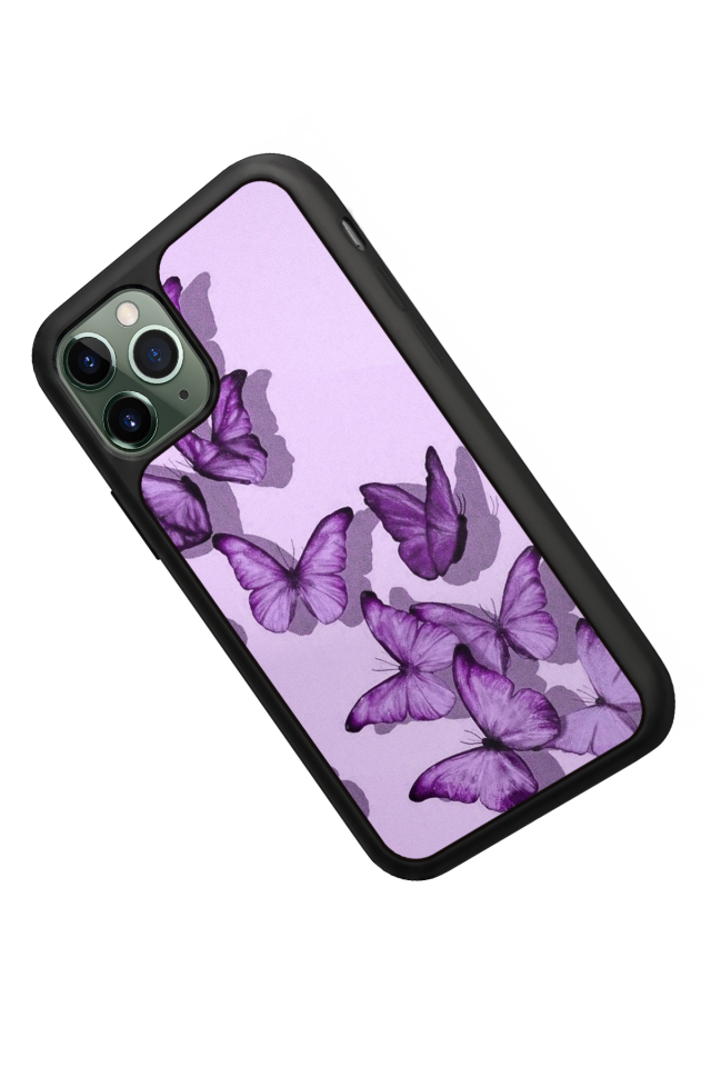 iPhone 11 Pro Max Uyumlu Kelebek Tasarımlı Glossy Premium Kılıf
