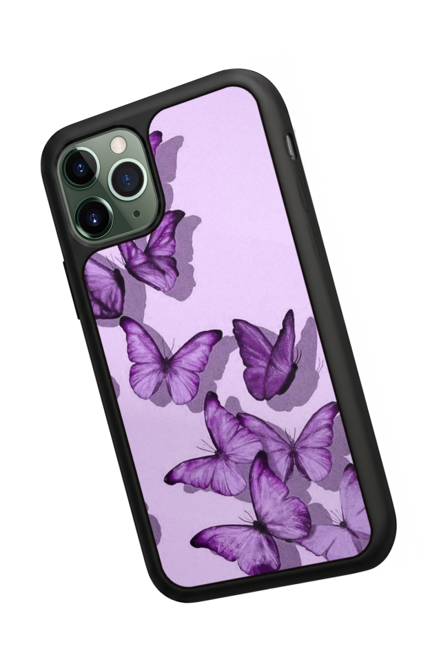 iPhone 11 Pro Max Uyumlu Kelebek Tasarımlı Glossy Premium Kılıf