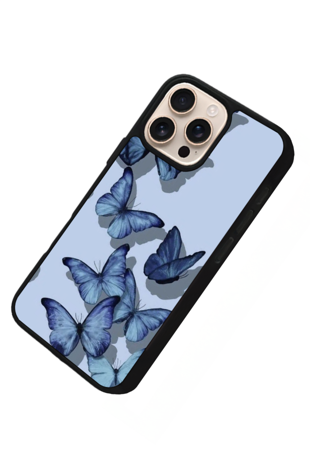 iPhone 14 Pro Uyumlu Kelebek Tasarımlı Glossy Premium Kılıf