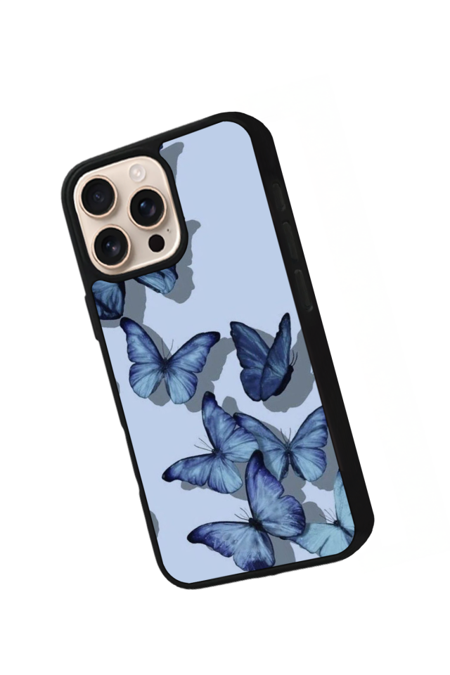 iPhone 14 Pro Uyumlu Kelebek Tasarımlı Glossy Premium Kılıf