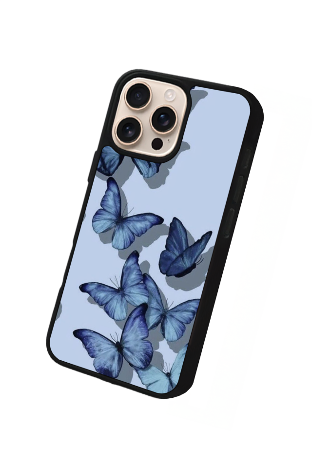 iPhone 14 Pro Uyumlu Kelebek Tasarımlı Glossy Premium Kılıf