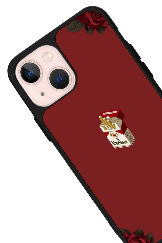 iPhone 13 Mini Uyumlu Kirmizi Tasarımlı Glossy Premium Kılıf