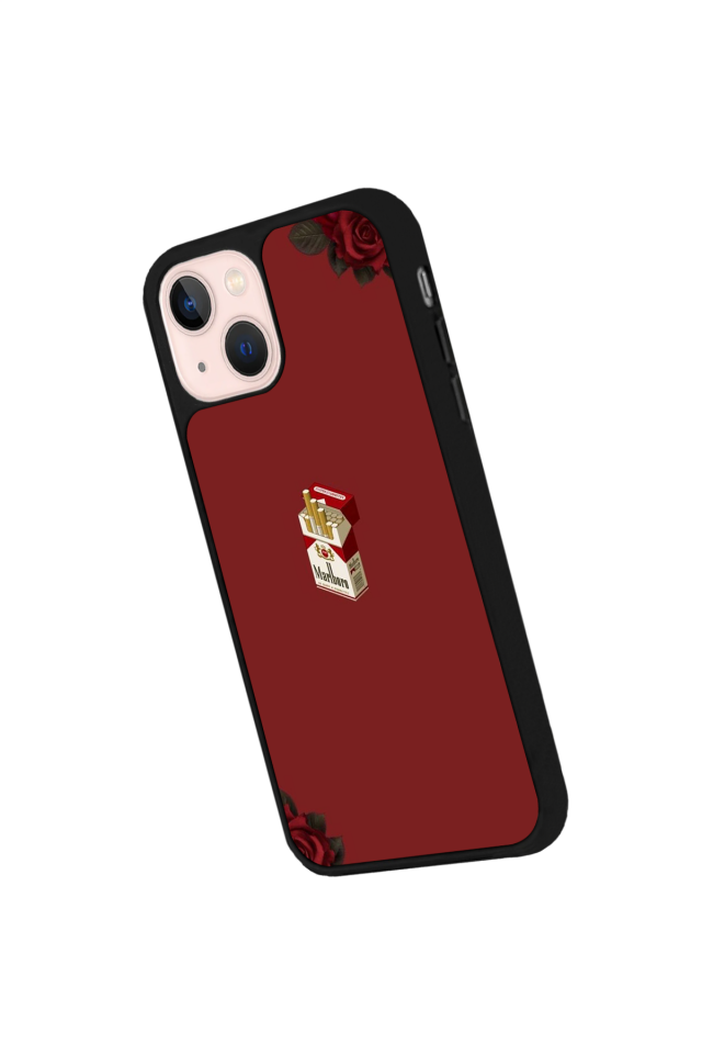 iPhone 13 Mini Uyumlu Kirmizi Tasarımlı Glossy Premium Kılıf