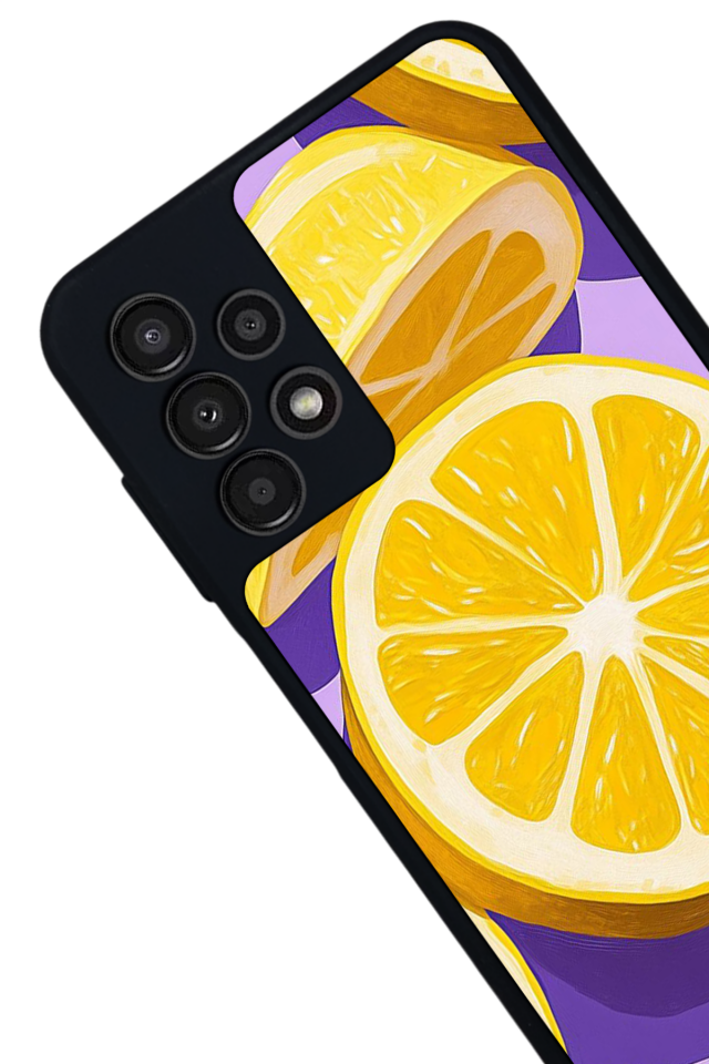 Samsung Galaxy A23 Uyumlu Limon Tasarımlı Glossy Premium Kılıf