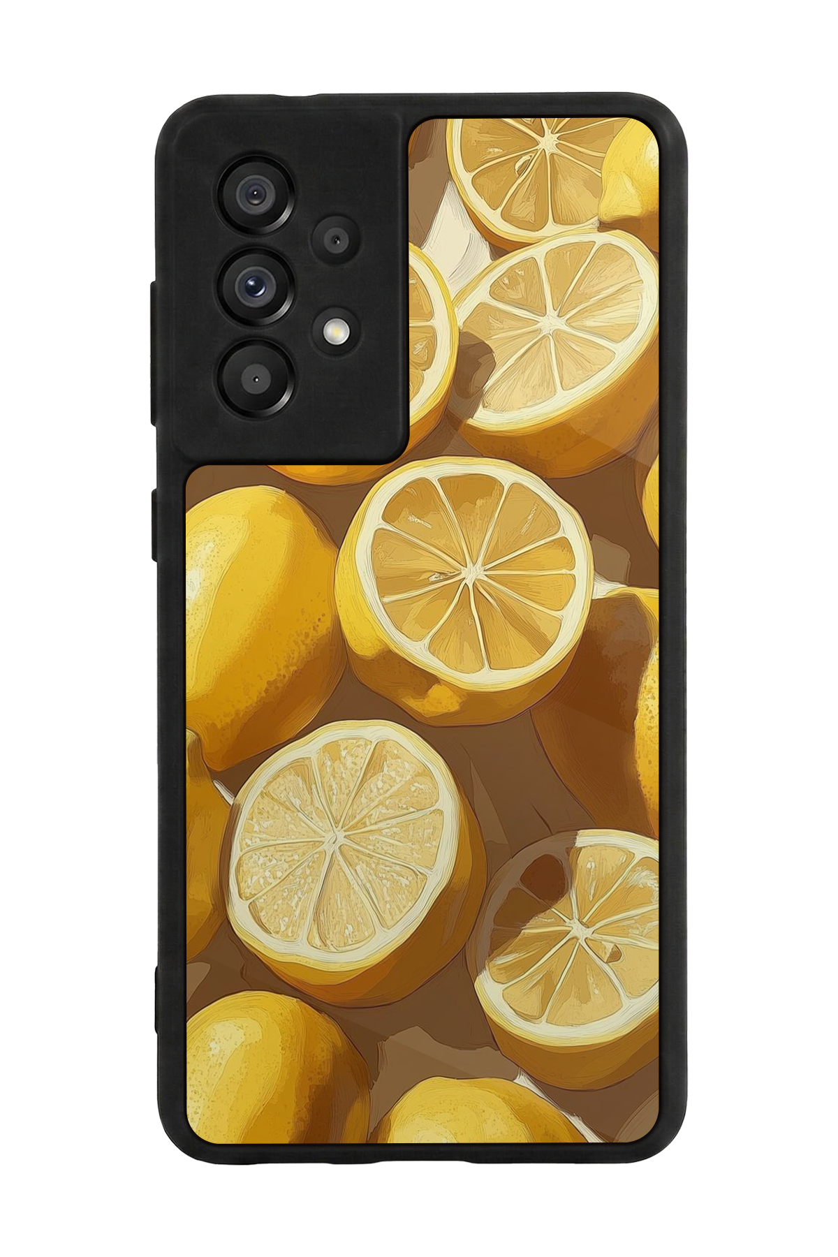 Samsung Galaxy A73 Uyumlu Limon Tasarımlı Glossy Premium Kılıf