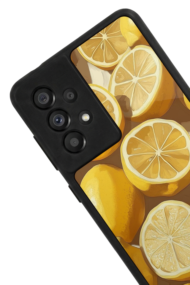 Samsung Galaxy A73 Uyumlu Limon Tasarımlı Glossy Premium Kılıf