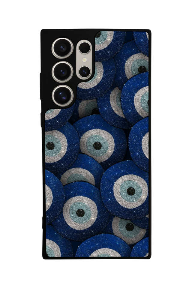 Samsung Galaxy S24 Ultra Uyumlu Nazar Tasarımlı Glossy Premium Kılıf