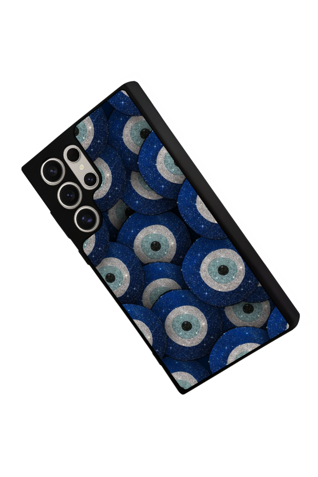 Samsung Galaxy S24 Ultra Uyumlu Nazar Tasarımlı Glossy Premium Kılıf