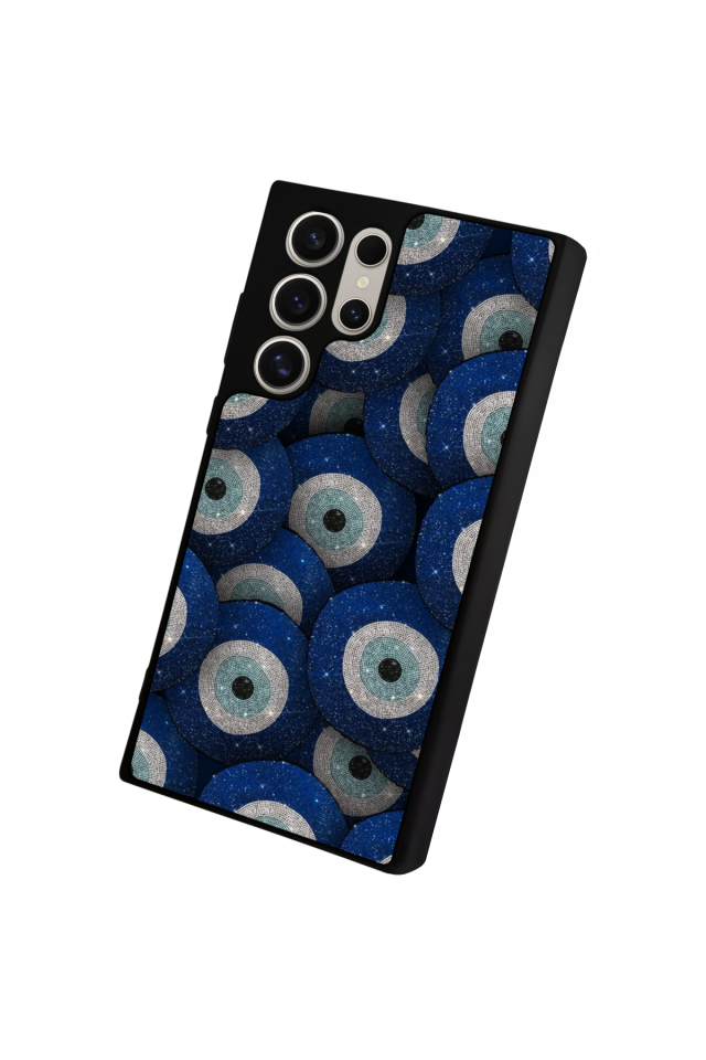 Samsung Galaxy S24 Ultra Uyumlu Nazar Tasarımlı Glossy Premium Kılıf